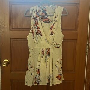Free People Womens Back to Basics Floral Tunic Size Med Sleeveless V-Neck Boho